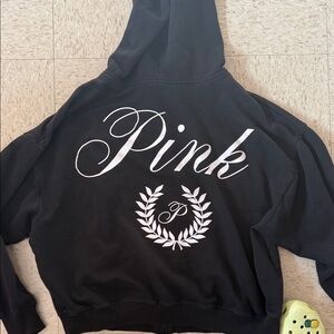 PINK Victoria's Secret Black Hoodie Sweater